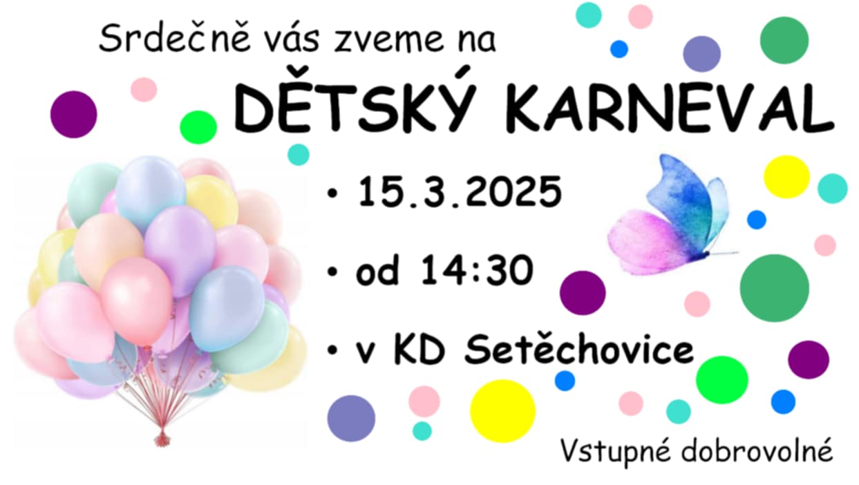 DĚTSKÝ KARNEVAL - SETĚCHOVICE